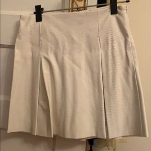 White faux leather skirt